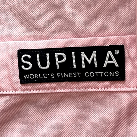 Lands End Men's No Iron Supima Buttondown Dress Shirt. Pink 16 1/2 - 37T #1211 - Picture 8 of 8